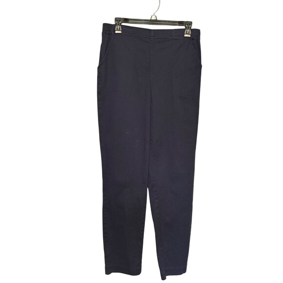 Croft & Barrow Women's Size Medium Average Navy Stretch Pants Cotton Blend NWT - Picture 1 of 9